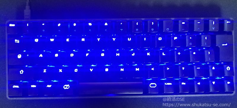 CENTURY BLACK PAWN CHERRY黒軸キーボードブルーLEDバックライトON最大