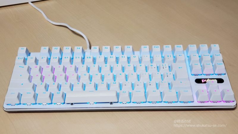 Pulsar Gaming Gears PCMK メカニカルキーボードRGB LEDで鮮やか